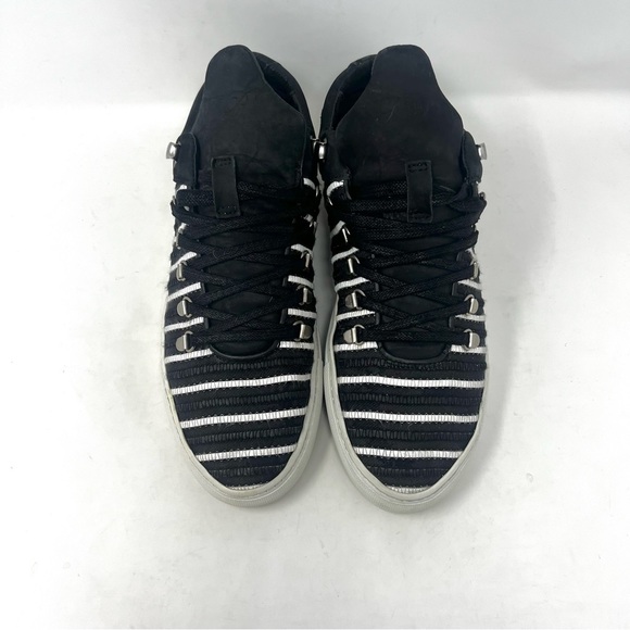 Filling Pieces Men’s Mountain Cut Fashion Sneaker Sz 42 EU 9.5 US Striped Black - Picture 3 of 8